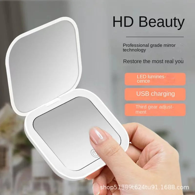 Mini portable LED mirror