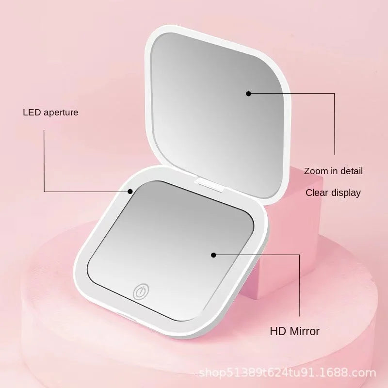 Mini portable LED mirror