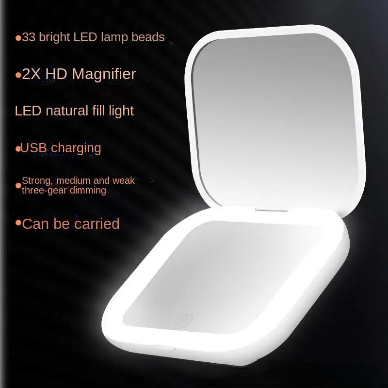 Mini portable LED mirror